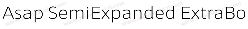 Asap SemiExpanded ExtraBold ltalic字体转换